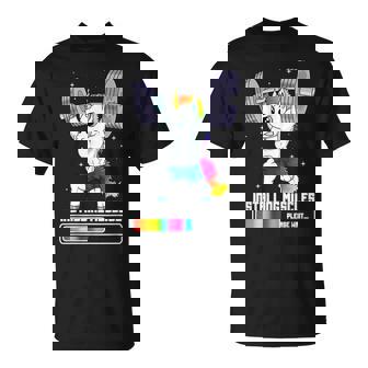 Licorne Pour Installation De Muscles Cadeau Amusant Pour La Gym L'entraînement Et Le Fitness T-Shirt - Cadeauxyz