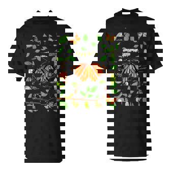Life Cycle Of A Caterpillar Monarch Butterfly Cocoon T-Shirt - Monsterry