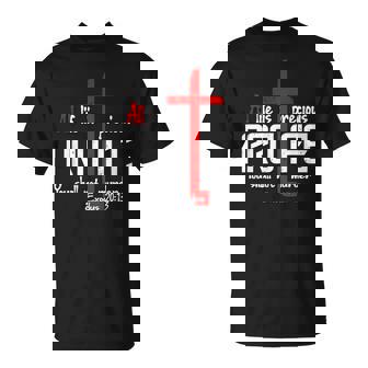 All Life Is Precious Diseño Cristiano Pro-Vida Camiseta unisex - Regaloses