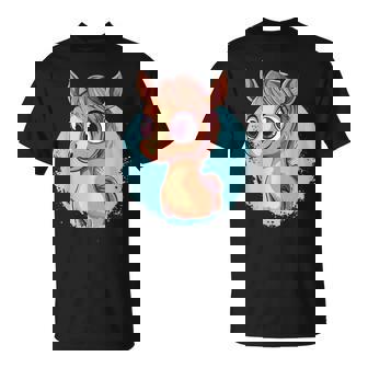 Lindo Caballo De Dibujos Animados Ilustr Camiseta unisex - Regaloses