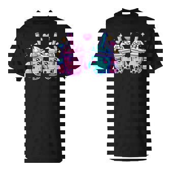 Lindo Kawaii Boba Bubble Tea Azul Rosa Amor Mejores Amigos Diversión Camiseta unisex - Regaloses