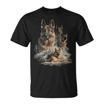 Lindo Pastor Alemán Arte Para Hombres Es Pastor Alemán Perro Camiseta unisex - Regaloses