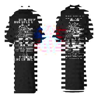 LIne Dance Cowgirl Cowboy Patriotic 4th Of July USA Flag Men T-Shirt | Mazezy