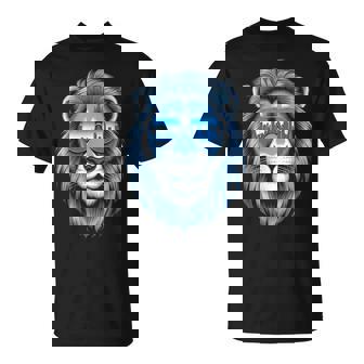 Lions Blue Animal School Sport Fan Lion T-Shirt - Thegiftio