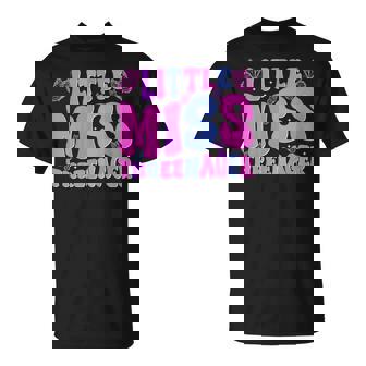 Little Miss Threenager 3 Years Old 3Rd Birthday Butterfly T-Shirt - Monsterry