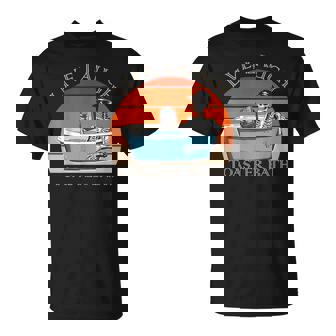 Live Laugh Toaster Bath Skeleton Dark Humor Meme Halloween T-Shirt | Seseable FR