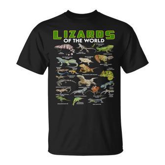 Lizards Of The World Reptile Herpetology Lizard T-Shirt - Thegiftio UK