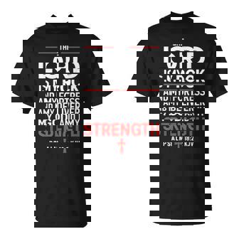 Lord Is My Rock Gospel Christian Pray Faith Bible Verse T-Shirt | Mazezy