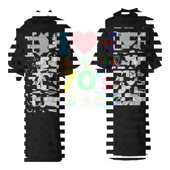 I Love The 70S 1970'S Vintage Style Seventies Retro Party T-Shirt - Thegiftio