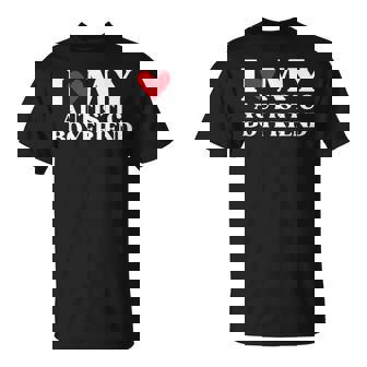 I Love My Autistic Boyfriend Birthday Anniversary T-Shirt - Thegiftio