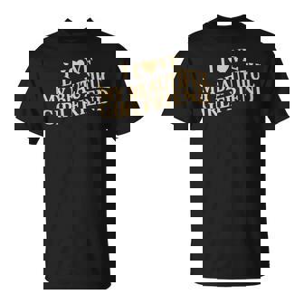 I Love My Beautiful Girlfriend On Back T-Shirt | Seseable CA