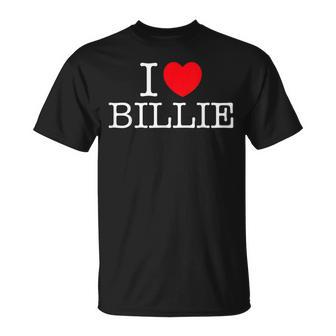 I Love Billie Heart Personalized Name Billie T-Shirt - Monsterry
