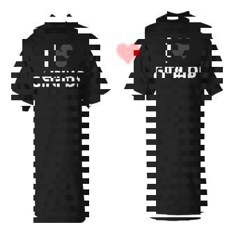 I Love Glitch Hop Featuring A Red Heart T-Shirt | Mazezy