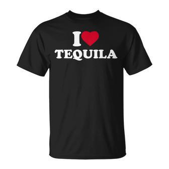 I Love Heart Tequila Lover Drinker Drinking Alcohol T-Shirt - Thegiftio UK