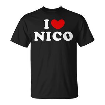 I Love Nico Amo Nico Camiseta unisex - Regaloses