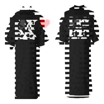 I Love My Papa Con Cuore Maglietta - Novitaregali