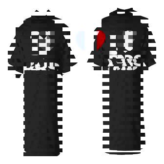 I Love Paris Drapeau France T-Shirt - Cadeauxyz