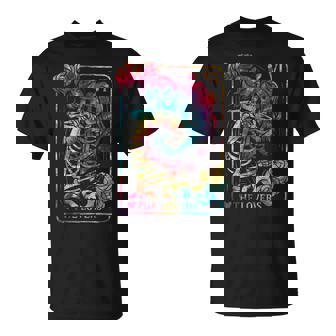 The Lovers Tarot Card Gothic Occult Kissing Skeleton Roses T-Shirt | Mazezy