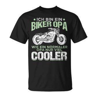 Lustig Motorrad Ich Bin Ein Biker Opapruch Motorrad T-Shirt - Geschenkecke