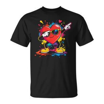 Lustigesalentinstagsgeschenk Fürie Beim Dabbing Heart Love T-Shirt - Geschenkecke