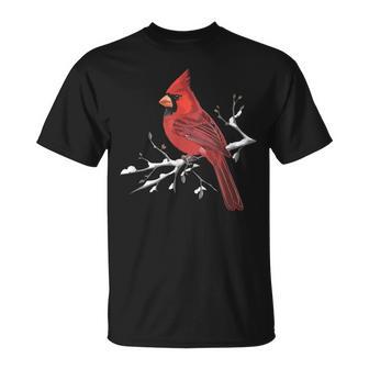 Majestic Red Cardinal Birdwatching Birdwatcher Bird Lover T-Shirt - Thegiftio UK