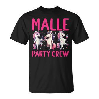 Malle Party Crew Gruppen Motiv Einhorn Party Urlaub Mallorca T-Shirt - Geschenkecke
