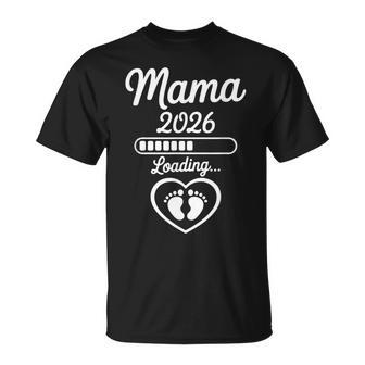 Mama 2026 Loadingchwangerschaftsverkündung Muttertag T-Shirt - Geschenkecke