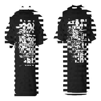 Man Of God Dad Protector Hero Christian Father's Day T-Shirt | Seseable UK