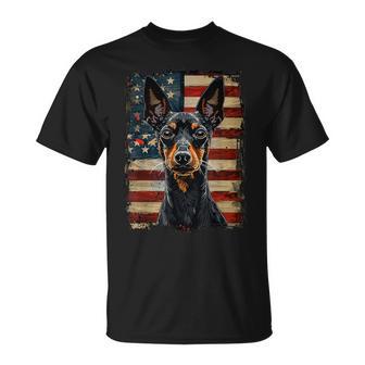 Manchester Terrier American Flag T-Shirt - Thegiftio UK