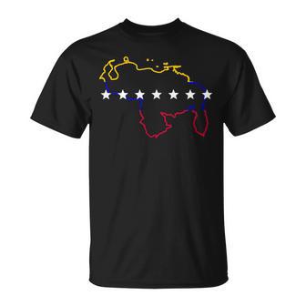 Mapa Deenezuela Bandera Con 7 Estrellas Camiseta unisex - Regaloses
