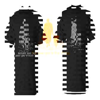 Marche Pour Les Moines De La Paix Avec Aloka Dog Moines Minimalist Zen T-Shirt - Cadeauxyz