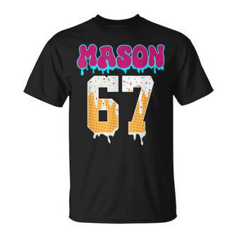 Mason 67 Ice Cream Drip Baseball Ice Cream Drip T-Shirt - Thegiftio UK