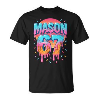 Mason 67 Meme Ice Cream Baseball Drip 6 7 Six Seven 6-7 T-Shirt | Mazezy