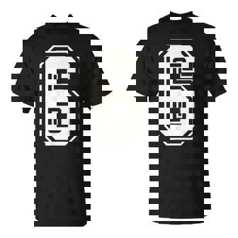 Matching Varsity 6 Number Six Team Sports Graphic T-Shirt | Mazezy