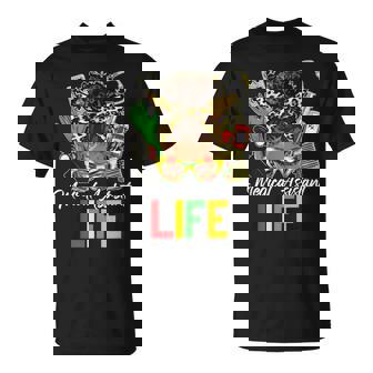 Medical Assistant Messy Bun Afro African History Months Life T-Shirt - Monsterry