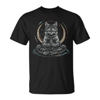 Meditation Cat Yoga Spiritual Hindu Buddhist Zen Buddha T-Shirt | Mazezy