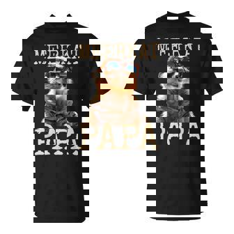 Meerkat Papaミーアキャット パパ パパ 父の日 マングース パパ スリケート ファーザー Tシャツ - Kawaiitshirt