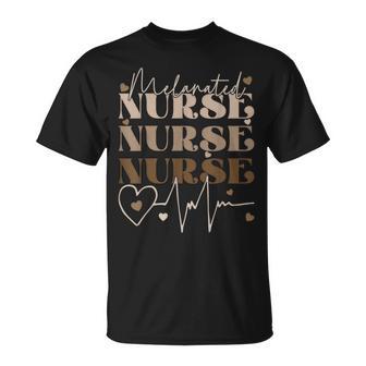Melanated Nurse Woman Black History Month Nursing Crew T-Shirt - Thegiftio UK