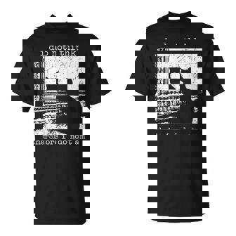 Memeintage Je Ne Pense Pas Donc Je Neuis Pas Un Chat Noir T-Shirt - Cadeauxyz