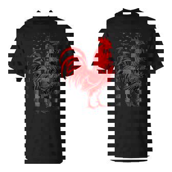 Men's Red Rooster Cocky Vintage Rooster T-Shirt | Mazezy