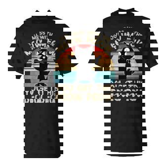 You Mess With The Meow Meow You Get This Peow Peow Cat Meme T-Shirt | Seseable FR