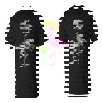 Mexican Flamingo Mexico Vacation Pink Tropical Flock 70S 80S T-Shirt | Mazezy