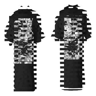 Military Fighter Jet Camo Six Year Old Boys 6Th Birthday T-Shirt - Monsterry