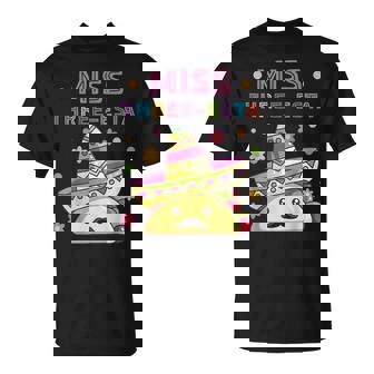 Miss Three-Esta Mexican Fiesta Taco 3Rd Birthday Outfit T-Shirt - Thegiftio