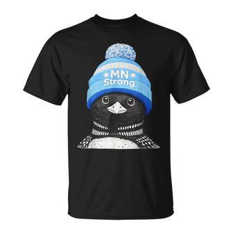 Mn Strong Loon In Knit Hat Lake Life Vibes T-Shirt - Thegiftio UK