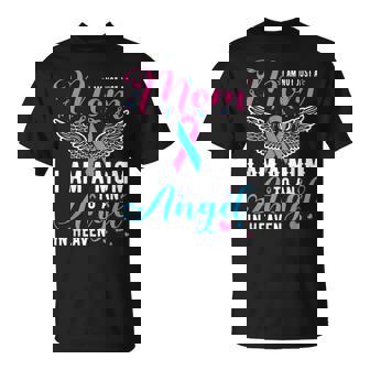 Mom Angel In Heaven Pink & Blue Pregnancy & Infant Loss T-Shirt - Thegiftio
