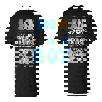 Mom Of The Birthday Boy Family Blue Dog Birthday Party T-Shirt | Seseable UK