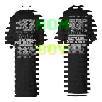 Mom Of The Birthday Boy Family Gaming Pixel Birthday Party T-Shirt | Seseable CA