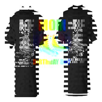 Mom Of Birthday Boy Roller Skating Birthday Matching Family T-Shirt | Mazezy