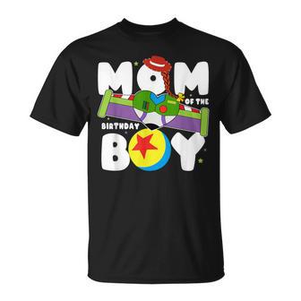 Mom Of The Birthday Boy Toy Lover Story B-Day Party T-Shirt - Thegiftio UK